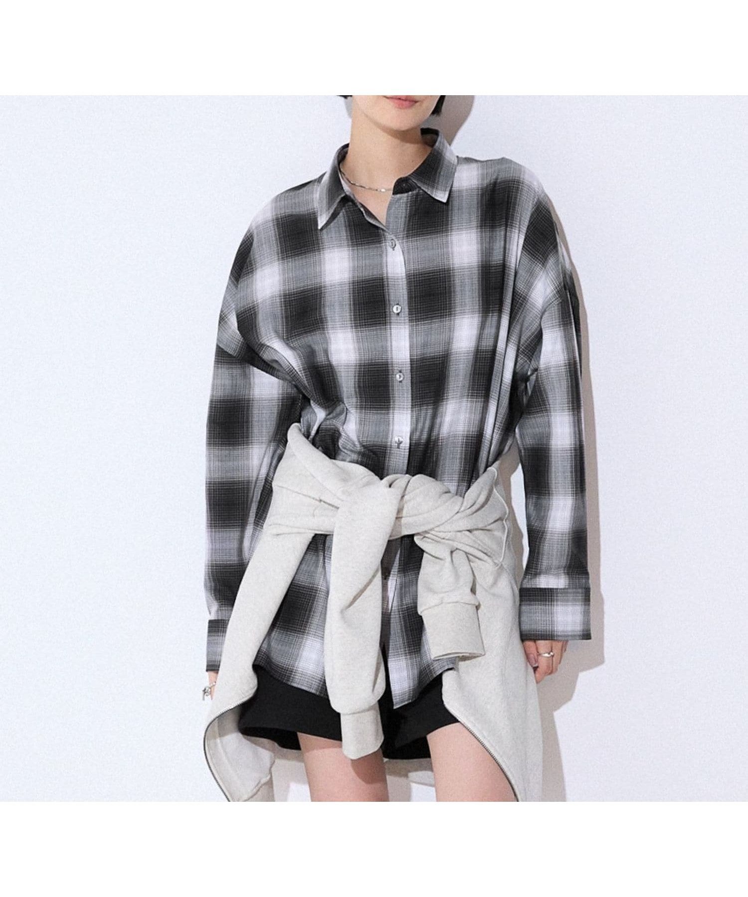 【ジーナシス/JEANASiS】のアソートチェックシャツLS インテリア・キッズ・メンズ・レディースファッション・服の通販 founy(ファニー) 　ファッション　Fashion　レディースファッション　Fashion for Women　トップス・カットソー　Cut & Sew Tops　シャツ・ブラウス・オフィスカジュアル　Elegant Blouses & Button-Ups　インナー　Innerwear　秋　Autumn　シンプル　Simple, Minimal　チェック　Check, Plaid, Tartan　トレンド　Trend, Trending Now　定番　Standard, Basic Item　ワイド　Wide, Wide Fit　おすすめ　Recommended / Our Picks　グレー系その他2|ID: prp329100004890129 ipo3291000000036542025