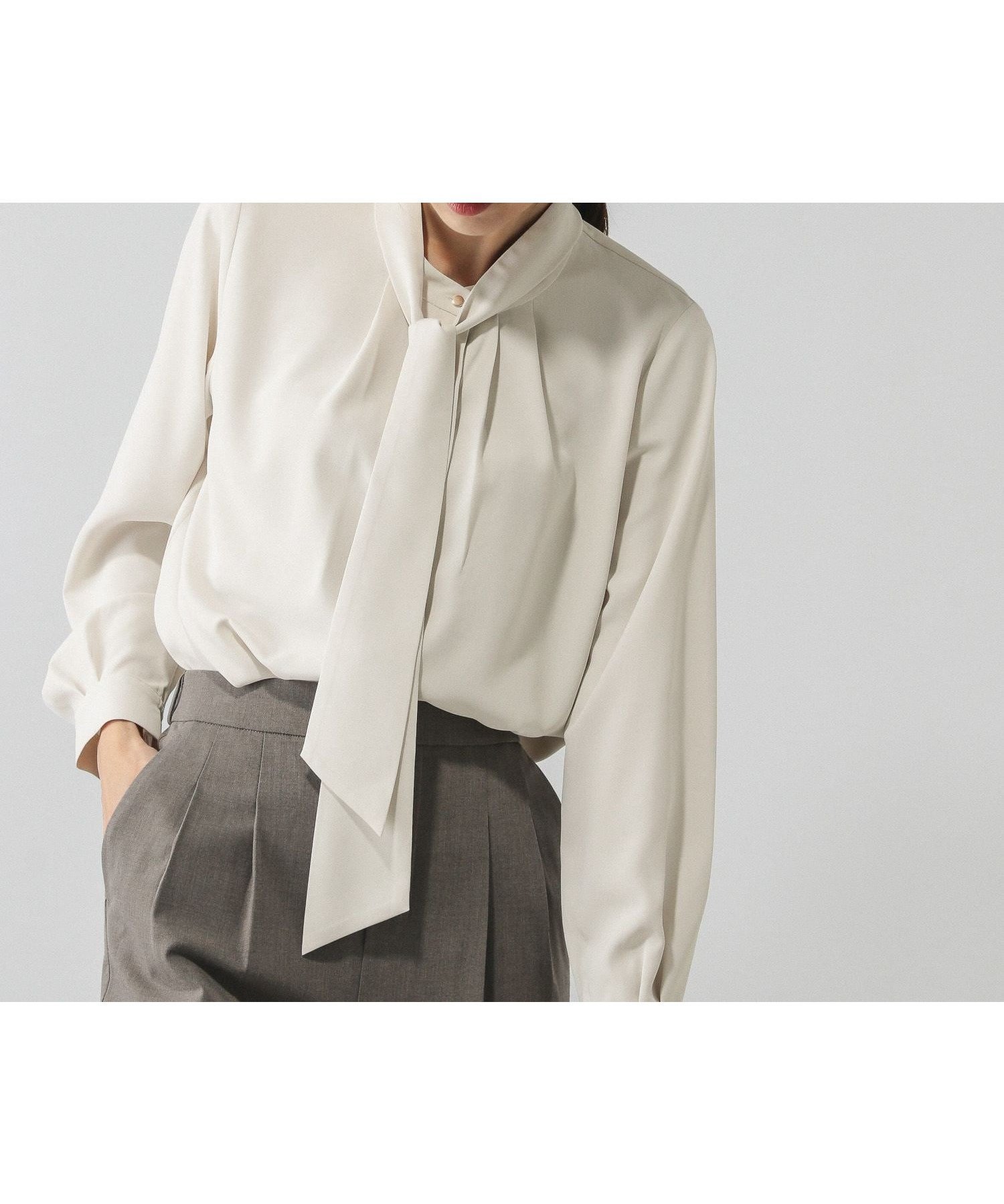 【グローバルワーク/GLOBAL WORK】のキレイつづく2WAYボウタイ/581012 インテリア・キッズ・メンズ・レディースファッション・服の通販 founy(ファニー) 　ファッション　Fashion　レディースファッション　Fashion for Women　オケージョン　Occasion Wear　クール　Cool, Chic　シンプル　Simple, Minimal　ジョーゼット　Georgette, Semi-Sheer Fabric　ストレッチ　Stretch, Stretchy Fabric　セレモニー　Ceremony　フェミニン　Feminine, Girly　ベーシック　Basic, Essential　メタル　Metal, Metal Parts　リボン　Ribbon, Bow　人気　Popular, Best Seller　定番　Standard, Basic Item　ビジネス 仕事 通勤　Business / Work / Commuting　グレージュ51|ID: prp329100004890137 ipo3291000000036542171