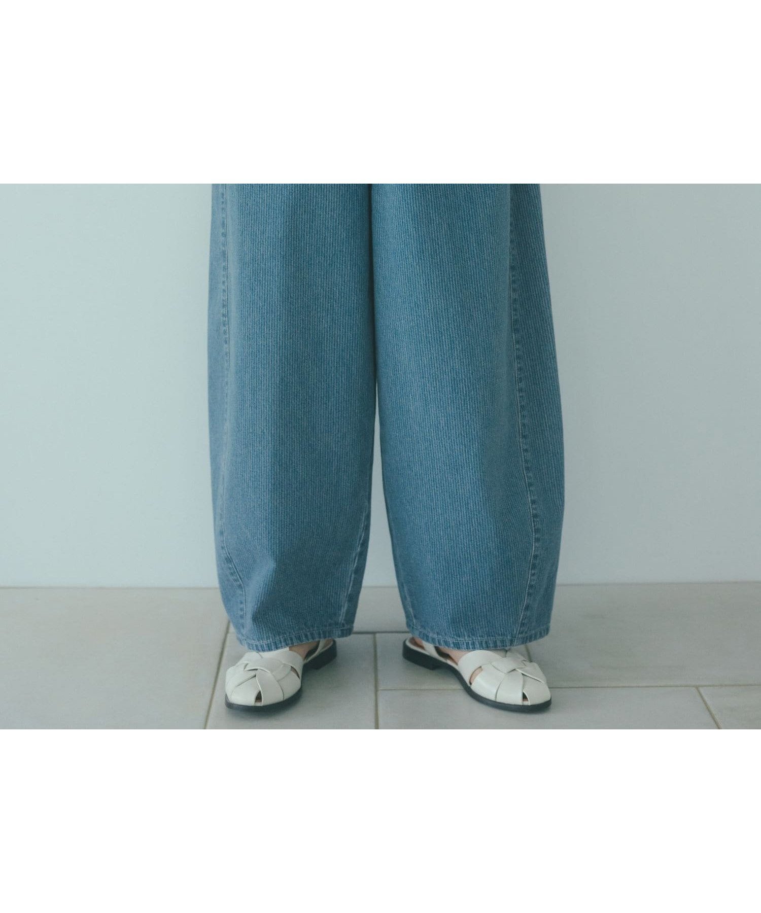 【スタディオ クリップ/studio CLIP】のバギーバレルデニムパンツ プチ・プラスサイズあり 《CLIP denim》 インテリア・キッズ・メンズ・レディースファッション・服の通販 founy(ファニー) 　ファッション　Fashion　レディースファッション　Fashion for Women　パンツ　Pants & Trousers　デニムパンツ・ジーンズ・美脚デニム　Denim Jeans & Pants　スウェット / スエット　Sweatshirt, Sweatwear　ストライプ　Stripe, Striped Pattern　デニム　Denim, Jeans Material　ボトム　Bottoms, Lower Wear　ボーダー　Border, Stripe　レース　Lace, Lace Fabric　おすすめ　Recommended / Our Picks　ヒッコリー01|ID: prp329100004890181 ipo3291000000036542858