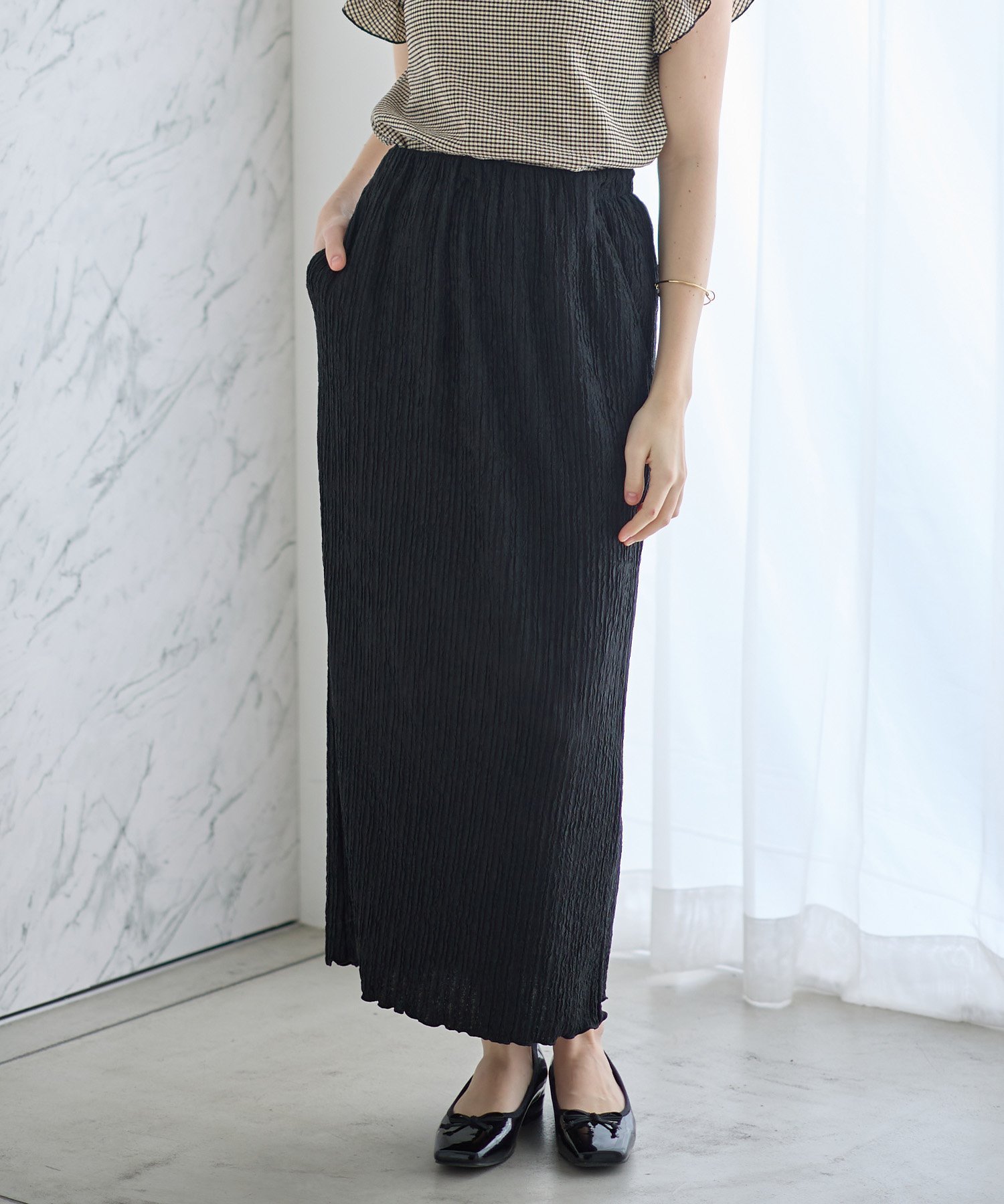 【その他のブランド/Other】のストライプジャガードナロースカ-ト インテリア・キッズ・メンズ・レディースファッション・服の通販 founy(ファニー) ファッション Fashion キッズファッション Fashion for Kids ジャカード/ジャガード Jacquard, Woven Pattern スウェット / スエット Sweatshirt, Sweatwear ストライプ Stripe, Striped Pattern エレガント 上品 Elegant ブラック|ID: prp329100004890212 ipo3291000000036543411