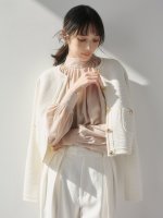 【アニュアンス/anuans】のノーカラーラーベンニットジャケット 人気、トレンドファッション・服の通販 founy(ファニー) ファッション Fashion レディースファッション Fashion for Women アウター Coat / Outerwear Collection レディースジャケット・軽アウター Jackets シンプル Simple, Minimal ジャケット Jacket, Outerwear フロント Front, Front Design ポケット Pocket, Pocket Detail 再入荷 Restock / Back in Stock |ID:prp329100004892115