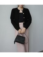 【アニュアンス/anuans】のノーカラーラーベンニットジャケット 人気、トレンドファッション・服の通販 founy(ファニー) ファッション Fashion レディースファッション Fashion for Women アウター Coat / Outerwear Collection レディースジャケット・軽アウター Jackets シンプル Simple, Minimal ジャケット Jacket, Outerwear フロント Front, Front Design ポケット Pocket, Pocket Detail 再入荷 Restock / Back in Stock thumbnail BLACK|ID: prp329100004892115 ipo3291000000036567971