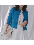 【アニュアンス/anuans】のノーカラーラーベンニットジャケット 人気、トレンドファッション・服の通販 founy(ファニー) ファッション Fashion レディースファッション Fashion for Women アウター Coat / Outerwear Collection レディースジャケット・軽アウター Jackets シンプル Simple, Minimal ジャケット Jacket, Outerwear フロント Front, Front Design ポケット Pocket, Pocket Detail 再入荷 Restock / Back in Stock thumbnail TURQUOISE|ID: prp329100004892115 ipo3291000000036567976