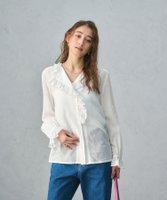 【ユナイテッドアローズ/UNITED ARROWS】のフリルカラー 2WAY ブラウス -ウォッシャブル- 人気、トレンドファッション・服の通販 founy(ファニー) ファッション Fashion レディースファッション Fashion for Women トップス・カットソー Cut & Sew Tops シャツ・ブラウス・オフィスカジュアル Elegant Blouses & Button-Ups インナー Innerwear ウォッシャブル Machine Washable カフス Cuff Design ジャケット Jacket, Outerwear ストライプ Stripe, Striped Pattern スラックス Slacks, Dress Pants ドレープ Drape, Draping Fabric フリル Frill, Ruffle ラッフル Ruffle, Frill おすすめ Recommended / Our Picks エレガント 上品 Elegant |ID:prp329100004892179