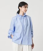 【ユナイテッドアローズ/UNITED ARROWS】のフリルカラー フレアスリーブ ブラウス 人気、トレンドファッション・服の通販 founy(ファニー) ファッション Fashion レディースファッション Fashion for Women トップス・カットソー Cut & Sew Tops シャツ・ブラウス・オフィスカジュアル Elegant Blouses & Button-Ups スリーブ Sleeve, Long Sleeve / Short Sleeve ドレープ Drape, Draping Fabric ドローストリング Drawstring, Pull Cord フェミニン Feminine, Girly フリル Frill, Ruffle フレア Flare, Flared ラウンド Round, Round Neck リボン Ribbon, Bow セレモニー Ceremony thumbnail LT.BLUE|ID: prp329100004892189 ipo3291000000036568558