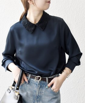 【シップス フォー ウィメン/SHIPS】のSHIPS any 洗濯機可能 サテン レースカラー ブラウス 人気、トレンドファッション・服の通販 founy(ファニー) ファッション Fashion レディースファッション Fashion for Women トップス・カットソー Cut & Sew Tops シャツ・ブラウス・オフィスカジュアル Elegant Blouses & Button-Ups 洗える Machine Washable サテン Satin, Glossy Fabric ジャケット Jacket, Outerwear スウェット / スエット Sweatshirt, Sweatwear デニム Denim, Jeans Material フェミニン Feminine, Girly 半袖 Short Sleeve, Half Sleeve レース Lace, Lace Fabric エレガント 上品 Elegant ビジネス 仕事 通勤 Business / Work / Commuting 2026年 2026 |ID:prp329100004892209