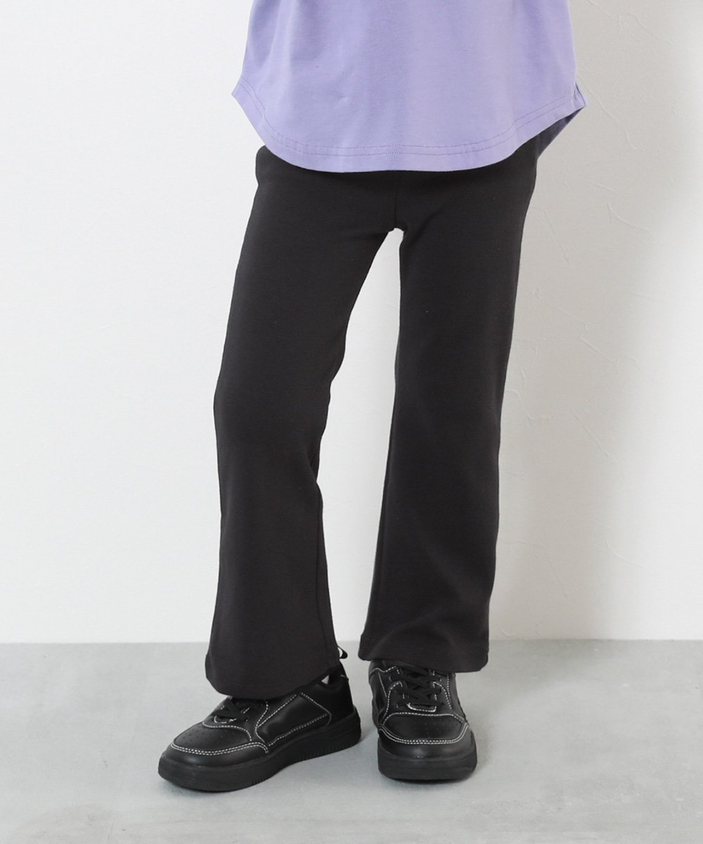 【デビロック/devirock / KIDS】のウルトラストレッチ セミフレアパンツ(綿95%やわらかタッチ) ロングパンツ 25AW インテリア・キッズ・メンズ・レディースファッション・服の通販 founy(ファニー) ファッション Fashion キッズファッション Fashion for Kids ボトムス Bottoms ストレッチ Stretch, Stretchy Fabric チェック Check, Plaid, Tartan ハンカチ Handkerchief, Hanky フィット Fit, Slim Fit ポケット Pocket, Pocket Detail ロング Long, Long-Length おすすめ Recommended / Our Picks 2025年 2025 2025-2026秋冬・A/W Autumn/Winter 2025–26 AW25–26 ブラック|ID: prp329100004892415 ipo3291000000036570399