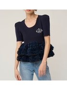 【スナイデル/SNIDEL】の【Chacott】コラボペプラムニットプルオーバー 人気、トレンドファッション・服の通販 founy(ファニー) ファッション Fashion レディースファッション Fashion for Women トップス・カットソー Cut & Sew Tops ニット Knit Tops & Sweaters カジュアルプルオーバー・ニットトップス Pullovers & Knit Tops / Casual Pullovers おすすめ Recommended / Our Picks イエロー Yellow ウェーブ Wavy Pattern スマート Smart, Elegant チュール Tulip, Tulip Motif ドッキング Docking, Mixed Material バレエ Ballet, Ballet Style ペプラム Peplum, Flared Hem ボーダー Border, Stripe thumbnail NVY[089]|ID: prp329100004892669 ipo3291000000036572266