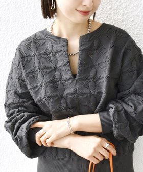 【シップス フォー ウィメン/SHIPS】の【WEB限定】 洗濯機可能 2WAY フラワー ジャカード ハーフ ジップ プルオーバー 人気、トレンドファッション・服の通販 founy(ファニー) ファッション Fashion レディースファッション Fashion for Women トップス・カットソー Cut & Sew Tops カジュアルプルオーバー・ニットトップス Pullovers & Knit Tops / Casual Pullovers インナー Innerwear 春 Spring ジップ Zip, Zipper ジャカード／ジャガード Jacquard, Woven Pattern タンク Tank Top, Sleeveless Top タートルネック Turtleneck, High Neck ハーフ Half, Half-Length フラワー Flower, Floral ボトム Bottoms, Lower Wear ポケット Pocket, Pocket Detail モチーフ Motif, Design Theme 2025年 2025 2025-2026秋冬・A/W Autumn/Winter 2025–26 AW25–26 |ID:prp329100004892675