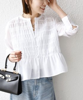 【シップス フォー ウィメン/SHIPS】の【WEB限定】SHIPS any 洗濯機可能 シアー シャーリング プチフリル ペプラム ブラウス 人気、トレンドファッション・服の通販 founy(ファニー) ファッション Fashion レディースファッション Fashion for Women トップス・カットソー Cut & Sew Tops シャツ・ブラウス・オフィスカジュアル Elegant Blouses & Button-Ups イエロー Yellow インナー Innerwear 洗える Machine Washable キャミソール Camisole, Spaghetti Strap Top シアー Sheer, See-Through シャーリング Shirring, Ruched スキッパー Skipper, Open Collar タートルネック Turtleneck, High Neck ダウン Down, Puffer デニム Denim, Jeans Material フェミニン Feminine, Girly フラット Flat, Flat Shoes ペプラム Peplum, Flared Hem ロング Long, Long-Length おすすめ Recommended / Our Picks 2026年 2026 |ID:prp329100004892723