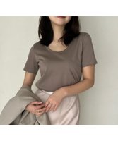 【アニュアンス/anuans】のシルクタッチコットンUネックT 人気、トレンドファッション・服の通販 founy(ファニー) ファッション Fashion レディースファッション Fashion for Women シルク Silk, 100% Silk シルケット Silket, Silky Cotton 定番 Standard, Basic Item プレート Plate, Dish ベーシック Basic, Essential 2024年 2024 2024春夏・S/S Spring/Summer 2024 SS24 エレガント 上品 Elegant |ID:prp329100004892759