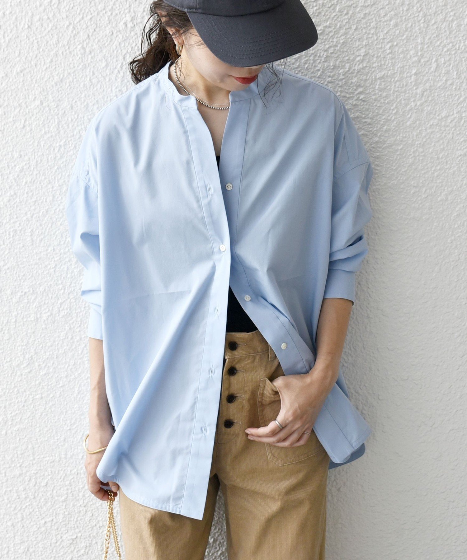 【シップス フォー ウィメン/SHIPS】のSHIPS any 洗濯機可能 REPREVE バンド カラー シャツ インテリア・キッズ・メンズ・レディースファッション・服の通販 founy(ファニー) ファッション Fashion レディースファッション Fashion for Women トップス・カットソー Cut & Sew Tops シャツ・ブラウス・オフィスカジュアル Elegant Blouses & Button-Ups インナー Innerwear 洗える Machine Washable トレンド Trend, Trending Now 定番 Standard, Basic Item ボトム Bottoms, Lower Wear ワイド Wide, Wide Fit 2026年 2026 ライトブルー|ID: prp329100004892772 ipo3291000000036573091