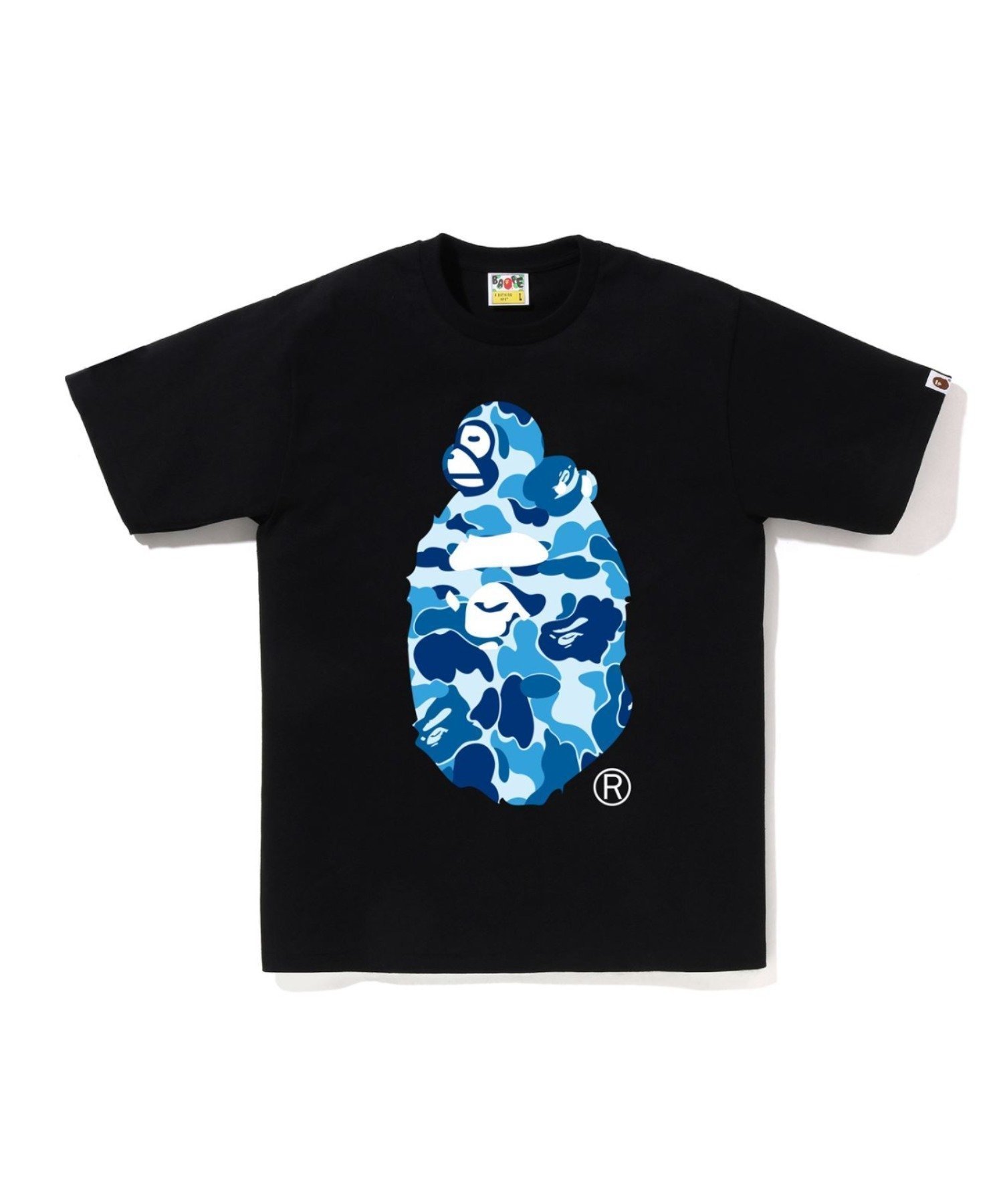 【アベイシングエイプ/A BATHING APE / MEN】のABC CAMO MILO ON BIG APE TEE インテリア・キッズ・メンズ・レディースファッション・服の通販 founy(ファニー) 　ファッション　Fashion　メンズファッション　Fashion for Men　インナー　Innerwear　グラフィック　Graphic, Graphic Design　コレクション　Collection, Seasonal Line　ショート　Short, Short Length　スリーブ　Sleeve, Long Sleeve / Short Sleeve　パターン　Pattern, Design Print　フロント　Front, Front Design　プリント　Print, Printed Pattern　ラバー　Rubber, Rubber Sole　人気　Popular, Best Seller　BK×BL|ID: prp329100004892901 ipo3291000000036574247