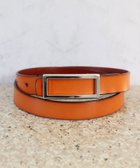 【フローリスト/florist】の【牛革】メンズレディース兼用細めスクエアバックルレザーベルト シルバー×ブラウン|ID: prp329100004892944 ipo3291000000036574565