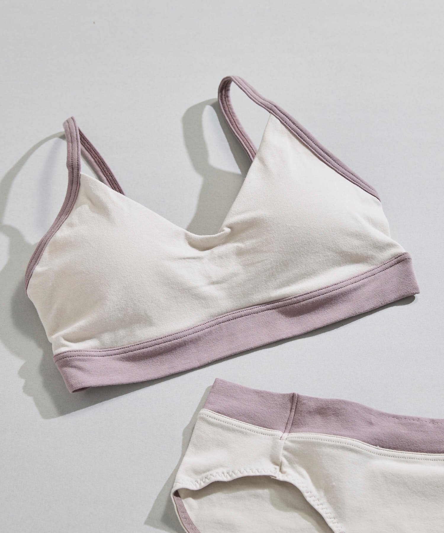 【ウンナナクール/une nana cool】の綿ベア天竺 カラーブロッキング ノンワイヤーブラジャー インテリア・キッズ・メンズ・レディースファッション・服の通販 founy(ファニー) 　ファッション　Fashion　レディースファッション　Fashion for Women　お家時間・ステイホーム　Stay Home / At Home　アンダー　Underwear Essentials　カッティング　Cutting Detail　ブロッキング　Color Blocking, Panel Design　旅行　Travel　ナチュラル|ID: prp329100004892972 ipo3291000000036574736