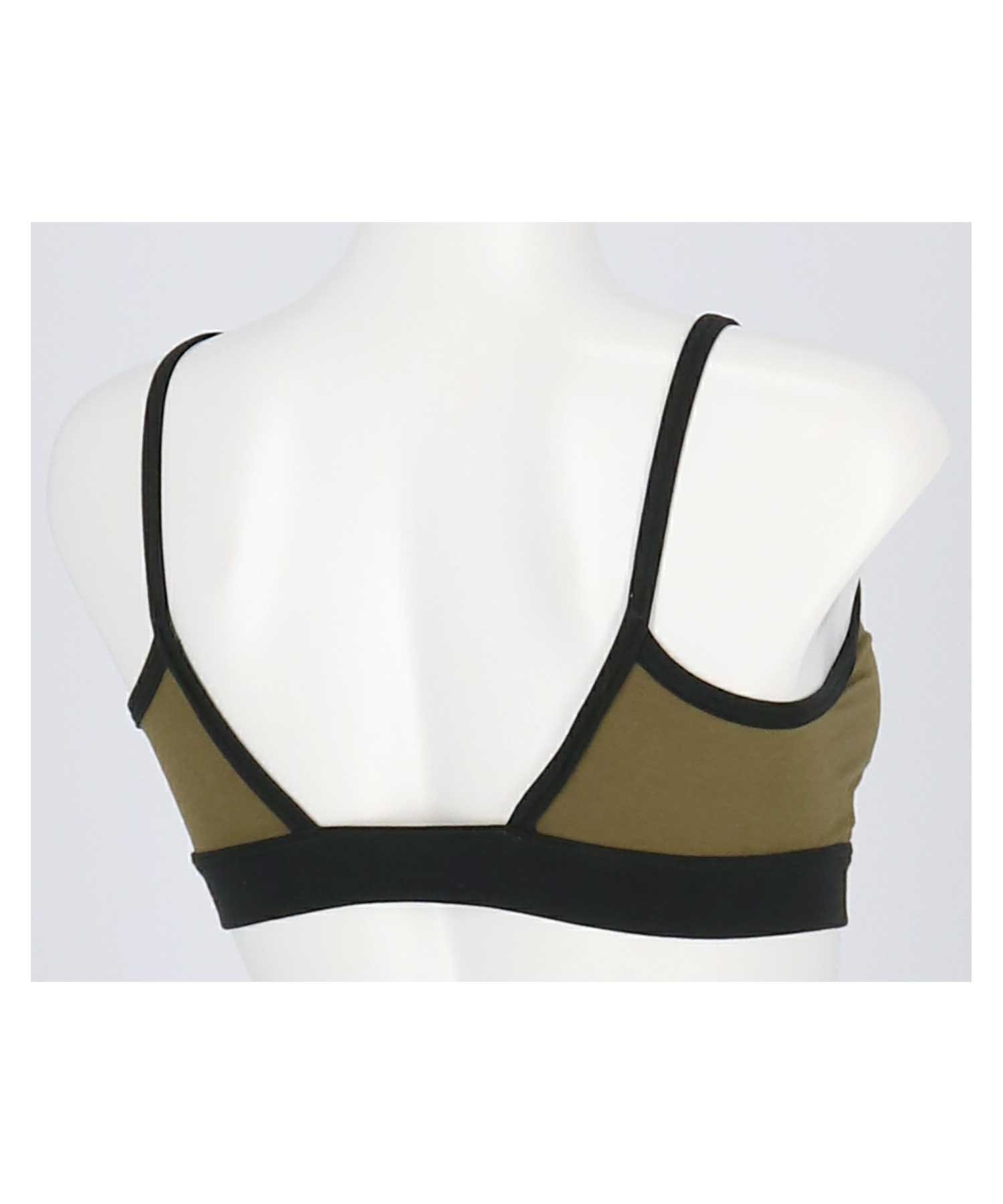 【ウンナナクール/une nana cool】の綿ベア天竺 カラーブロッキング ノンワイヤーブラジャー インテリア・キッズ・メンズ・レディースファッション・服の通販 founy(ファニー) 　ファッション　Fashion　レディースファッション　Fashion for Women　お家時間・ステイホーム　Stay Home / At Home　アンダー　Underwear Essentials　カッティング　Cutting Detail　ブロッキング　Color Blocking, Panel Design　旅行　Travel　オリーブ|ID: prp329100004892972 ipo3291000000036574740