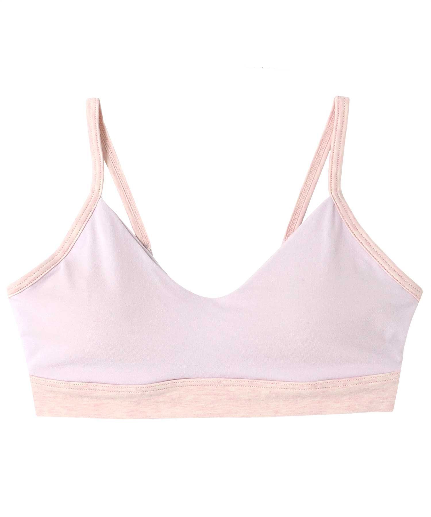 【ウンナナクール/une nana cool】の綿ベア天竺 カラーブロッキング ノンワイヤーブラジャー インテリア・キッズ・メンズ・レディースファッション・服の通販 founy(ファニー) 　ファッション　Fashion　レディースファッション　Fashion for Women　お家時間・ステイホーム　Stay Home / At Home　アンダー　Underwear Essentials　カッティング　Cutting Detail　ブロッキング　Color Blocking, Panel Design　旅行　Travel　桜|ID: prp329100004892972 ipo3291000000036574743