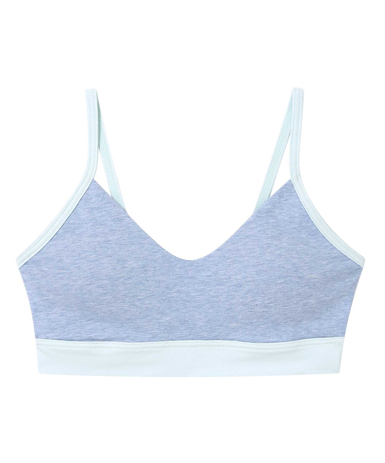 【ウンナナクール/une nana cool】の綿ベア天竺 カラーブロッキング ノンワイヤーブラジャー インテリア・キッズ・メンズ・レディースファッション・服の通販 founy(ファニー) 　ファッション　Fashion　レディースファッション　Fashion for Women　お家時間・ステイホーム　Stay Home / At Home　アンダー　Underwear Essentials　カッティング　Cutting Detail　ブロッキング　Color Blocking, Panel Design　旅行　Travel　ブルー|ID: prp329100004892972 ipo3291000000036574745