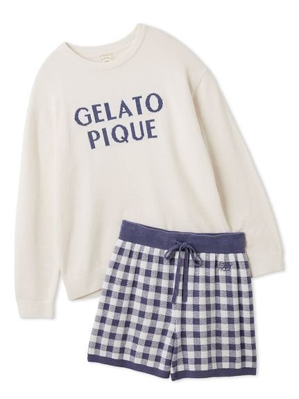 【ジェラート ピケ/gelato pique】のロゴプルオーバー チェックショートパンツセット インテリア・キッズ・メンズ・レディースファッション・服の通販 founy(ファニー) 　ファッション　Fashion　レディースファッション　Fashion for Women　パンツ　Pants & Trousers　ショートパンツ・ハーフパンツ　High-Waisted & Relaxed Shorts　春　Spring　ガーリー　Girly, Feminine Style　ギンガム　Gingham, Gingham Fabric　ショート　Short, Short Length　スマート　Smart, Elegant　セットアップ　Set-Up, Coordinated Outfit　チェック　Check, Plaid, Tartan　なめらか　Smooth, Silky Texture　フロント　Front, Front Design　ポケット　Pocket, Pocket Detail　ワンポイント　One Point, Statement Accent　おすすめ　Recommended / Our Picks　ギフト プレゼント　Gift / Present　NVY[089]|ID: prp329100004892976 ipo3291000000036574779