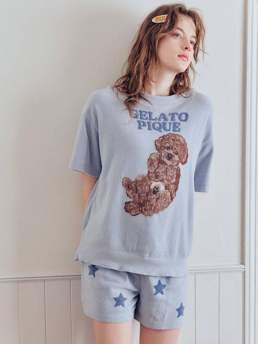 【ジェラート ピケ/gelato pique】の【ONLINE限定】ドッグジャガードプルオーバー ショートパンツセット インテリア・キッズ・メンズ・レディースファッション・服の通販 founy(ファニー) 　ファッション　Fashion　レディースファッション　Fashion for Women　パンツ　Pants & Trousers　ショートパンツ・ハーフパンツ　High-Waisted & Relaxed Shorts　春　Spring　ショート　Short, Short Length　スマート　Smart, Elegant　セットアップ　Set-Up, Coordinated Outfit　なめらか　Smooth, Silky Texture　ボトム　Bottoms, Lower Wear　おすすめ　Recommended / Our Picks　ギフト プレゼント　Gift / Present　BLU[086]|ID: prp329100004892985 ipo3291000000036574855