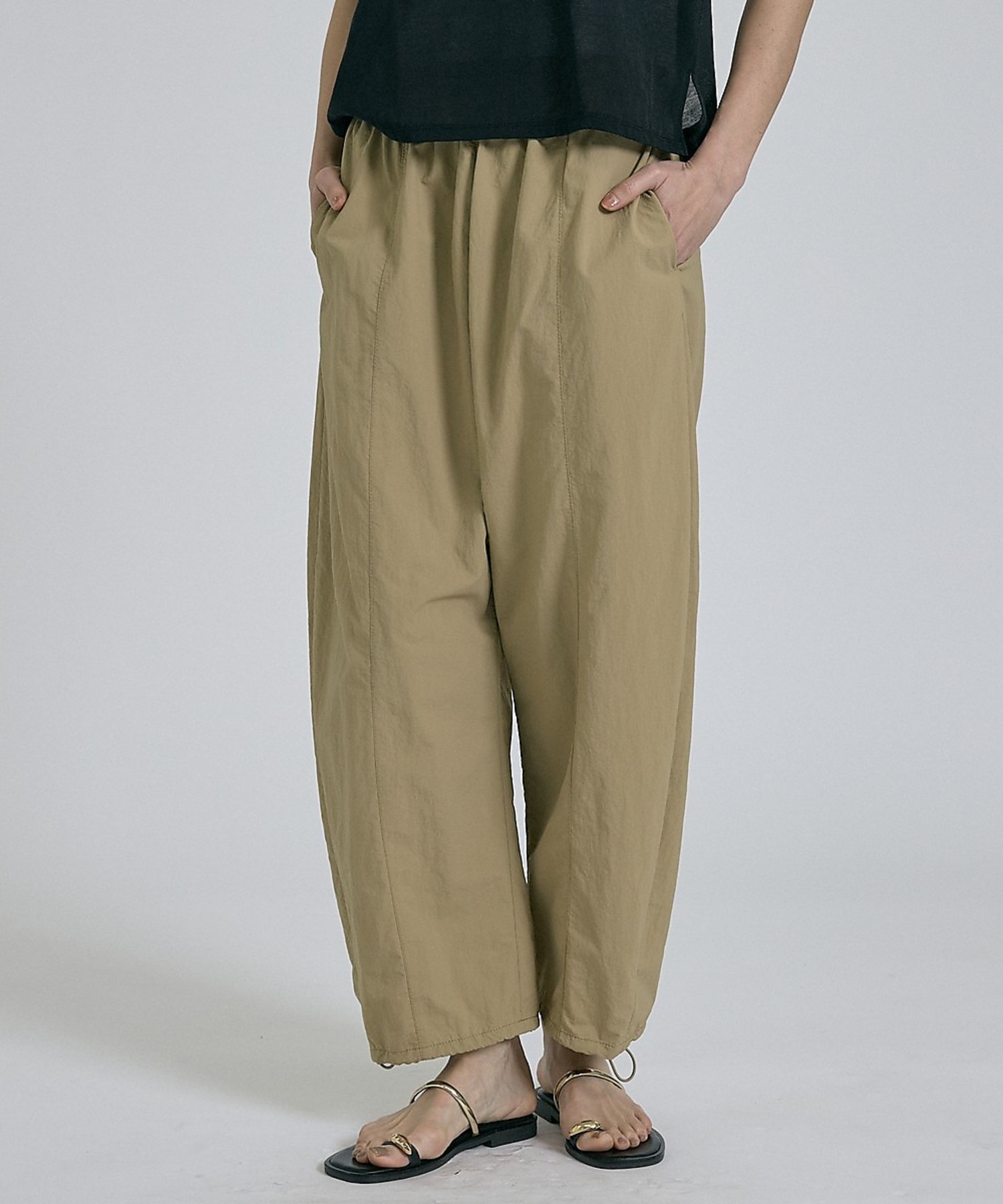 【カリテ/qualite】の【接触冷感 透湿 撥水 UVカット】ナイロンタスランパラシュートパンツ/セットア 人気、トレンドファッション・服の通販 founy(ファニー) 　ファッション　Fashion　レディースファッション　Fashion for Women　パンツ　Pants & Trousers　おすすめ　Recommended / Our Picks　サンダル　Sandals, Summer Shoes　スニーカー　Sneakers, Trainers　セットアップ　Set-Up, Coordinated Outfit　バランス　Balance, Style Balance　夏　Summer　 other-1|ID: prp329100004893063 ipo3291000000036575607