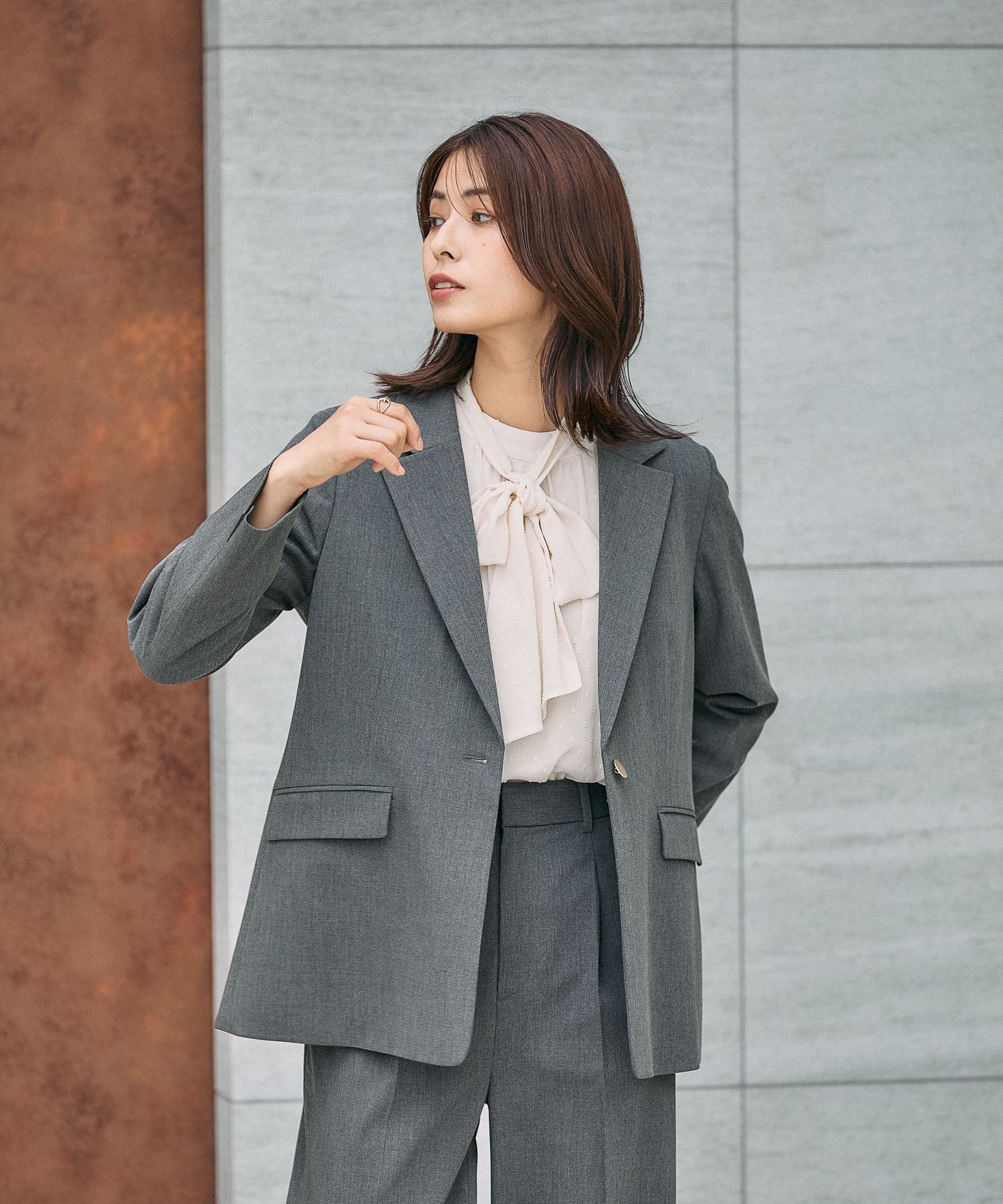 【グローバルワーク/GLOBAL WORK】のウツクシルエットテーラードジャケット/581027 人気、トレンドファッション・服の通販 founy(ファニー) ファッション Fashion レディースファッション Fashion for Women アウター Coat / Outerwear Collection レディースジャケット・軽アウター Jackets テーラードジャケット / 通勤・きれいめスタイル Tailored Jackets & Blazers おすすめ Recommended / Our Picks シェイプ Shape, Slim Fit ストレッチ Stretch, Stretchy Fabric セレモニー Ceremony パターン Pattern, Design Print フェミニン Feminine, Girly ワイド Wide, Wide Fit other-1|ID: prp329100004893090 ipo3291000000036575910