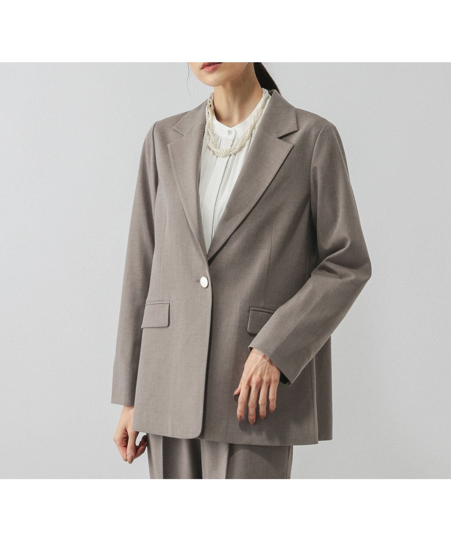 【グローバルワーク/GLOBAL WORK】のウツクシルエットテーラードジャケット/581027 インテリア・キッズ・メンズ・レディースファッション・服の通販 founy(ファニー) ファッション Fashion レディースファッション Fashion for Women アウター Coat / Outerwear Collection レディースジャケット・軽アウター Jackets テーラードジャケット / 通勤・きれいめスタイル Tailored Jackets & Blazers おすすめ Recommended / Our Picks シェイプ Shape, Slim Fit ストレッチ Stretch, Stretchy Fabric セレモニー Ceremony パターン Pattern, Design Print フェミニン Feminine, Girly ワイド Wide, Wide Fit モカ54|ID: prp329100004893090 ipo3291000000036575914