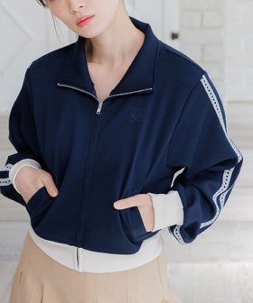 【レトロガール/RETRO GIRL】のレースライントラックJK 人気、トレンドファッション・服の通販 founy(ファニー) ファッション Fashion レディースファッション Fashion for Women おすすめ Recommended / Our Picks コンパクト Compact, Small Size ジャケット Jacket, Outerwear スポーツ Sports, Activewear プリーツ Pleats, Pleated ボトム Bottoms, Lower Wear レース Lace, Lace Fabric 春 Spring 羽織 Haori, Light Jacket |ID:prp329100004893100