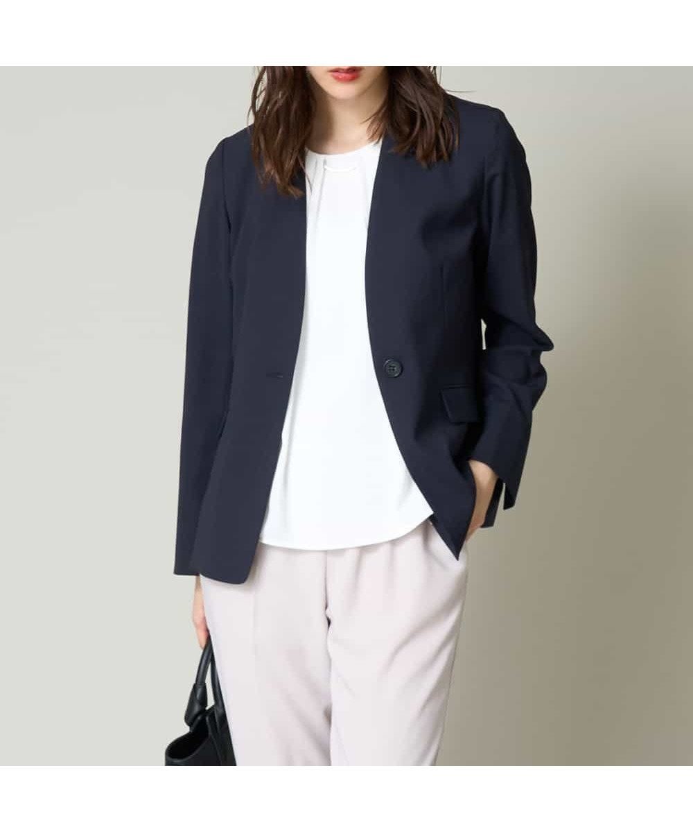 【アー ヴェー ヴェー/a.v.v】の【洗える/UVカット/接触冷感】オックスストレッチノーカラージャケット【Reflax】 インテリア・キッズ・メンズ・レディースファッション・服の通販 founy(ファニー) ファッション Fashion レディースファッション Fashion for Women アウター Coat / Outerwear Collection レディースジャケット・軽アウター Jackets ノーカラージャケット / シンプル上品コーデ Collarless Jackets 洗える Machine Washable クロップド Cropped, Short Length ジャケット Jacket, Outerwear ストレッチ Stretch, Stretchy Fabric ストレート Straight, Straight Cut スリット Slit, Slit Detail セットアップ Set-Up, Coordinated Outfit 定番 Standard, Basic Item パターン Pattern, Design Print フォーマル Formal, Dressy フレア Flare, Flared ベーシック Basic, Essential ポケット Pocket, Pocket Detail リラックス Relax, Relaxed Fit 楽ちん Easy Fit, Comfortable ワイド Wide, Wide Fit 再入荷 Restock / Back in Stock 夏 Summer ビジネス 仕事 通勤 Business / Work / Commuting ネイビー|ID: prp329100004893151 ipo3291000000036576368