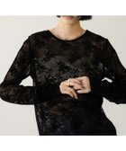 【ローリーズファーム/LOWRYS FARM】のフロッキーレースプルオーバーLS 人気、トレンドファッション・服の通販 founy(ファニー) ファッション Fashion レディースファッション Fashion for Women トップス・カットソー Cut & Sew Tops カジュアルプルオーバー・ニットトップス Pullovers & Knit Tops / Casual Pullovers おすすめ Recommended / Our Picks インナー Innerwear シャーリング Shirring, Ruched フィット Fit, Slim Fit レース Lace, Lace Fabric thumbnail ブラック09|ID: prp329100004893184 ipo3291000000036576626