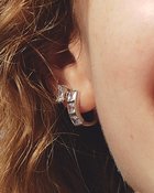 【エイチオーヴィー/H O V】のles bonbon/princess square hug pierce/プリンセス スクエア ハグ ピアス シルバー 人気、トレンドファッション・服の通販 founy(ファニー) ファッション Fashion レディースファッション Fashion for Women シルバー Silver, Metallic Silver スクエア Square, Square Shape ストーン Stone, Gem-Like デニム Denim, Jeans Material フープ Hoop, Hoop Earrings モノトーン Monotone, Black and White thumbnail silver|ID: prp329100004893316 ipo3291000000036578065