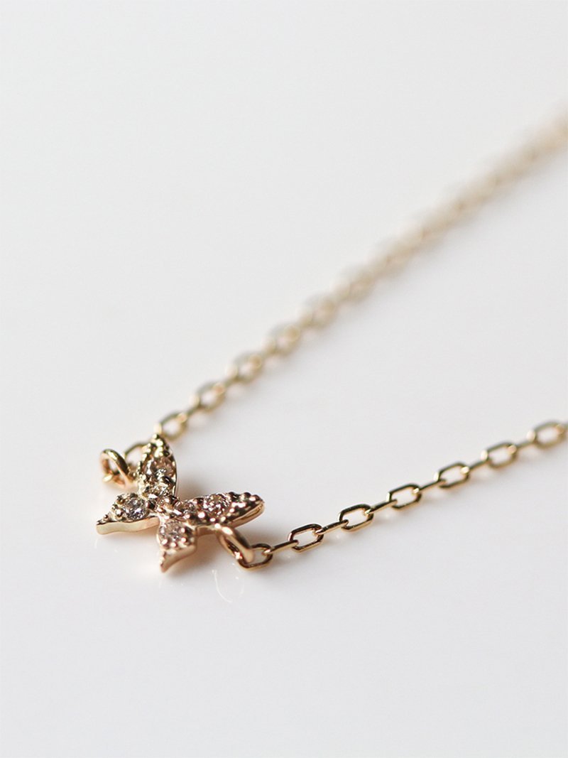 【キュイキュイ/cui-cui】のK10YG インテリア・キッズ・メンズ・レディースファッション・服の通販 founy(ファニー) 　ファッション　Fashion　レディースファッション　Fashion for Women　アンティーク　Antique-Inspired　ジュエリー　Jewelry, Accessories　ダイヤモンド　Diamond, Brilliant Cut　チェーン　Chain, Chain Strap　ネックレス　Necklace, Pendant Necklace　バタフライ　Butterfly, Butterfly Motif　モチーフ　Motif, Design Theme　ダイヤ|ID: prp329100004893350 ipo3291000000036578264