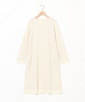 【キッドブルー/KID BLUE】のクロシェワッフル 長袖ワンピース 人気、トレンドファッション・服の通販 founy(ファニー) ファッション Fashion レディースファッション Fashion for Women ワンピース Dresses フリル Frill, Ruffle ボーダー Border, Stripe ワッフル Waffle, Waffle Knit エレガント 上品 Elegant 長袖 Long Sleeve, Full Sleeve |ID:prp329100004893417