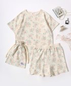 【ラザル/LAZAR】のJEMORGAN ジェーイーモーガン セットアップ レディース 花総柄 ワッフル 半袖 Tシャツ ショートパンツ ポーチ 3点セット ルームウェア パジャマ ホワイト系その他|ID: prp329100004893446 ipo3291000000036578908