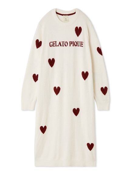 【ジェラート ピケ/gelato pique】の【オフィシャルサイト・MASH STORE限定】ホットスムーズィーハートジャガードワンピース インテリア・キッズ・メンズ・レディースファッション・服の通販 founy(ファニー) 　ファッション　Fashion　レディースファッション　Fashion for Women　ワンピース　Dresses　スマート　Smart, Elegant　ソックス　Socks, Hosiery　なめらか　Smooth, Silky Texture　人気　Popular, Best Seller　冬　Winter / This Winter　お家時間・ステイホーム　Stay Home / At Home　OWHT[002]|ID: prp329100004893473 ipo3291000000036579102