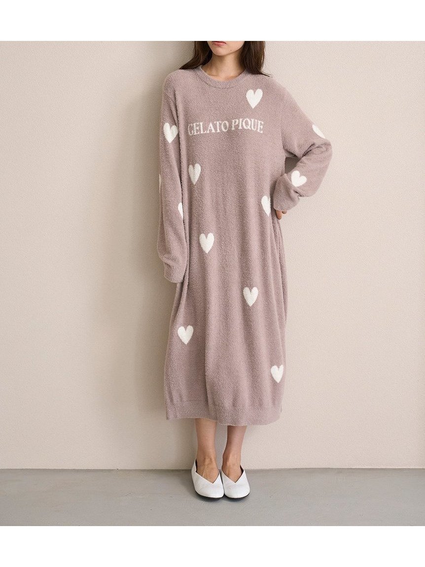【ジェラート ピケ/gelato pique】の【オフィシャルサイト・MASH STORE限定】ホットスムーズィーハートジャガードワンピース インテリア・キッズ・メンズ・レディースファッション・服の通販 founy(ファニー) 　ファッション　Fashion　レディースファッション　Fashion for Women　ワンピース　Dresses　スマート　Smart, Elegant　ソックス　Socks, Hosiery　なめらか　Smooth, Silky Texture　人気　Popular, Best Seller　冬　Winter / This Winter　お家時間・ステイホーム　Stay Home / At Home　BRW[058]|ID: prp329100004893473 ipo3291000000036579104