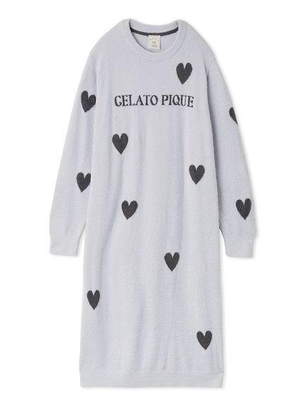 【ジェラート ピケ/gelato pique】の【オフィシャルサイト・MASH STORE限定】ホットスムーズィーハートジャガードワンピース インテリア・キッズ・メンズ・レディースファッション・服の通販 founy(ファニー) 　ファッション　Fashion　レディースファッション　Fashion for Women　ワンピース　Dresses　スマート　Smart, Elegant　ソックス　Socks, Hosiery　なめらか　Smooth, Silky Texture　人気　Popular, Best Seller　冬　Winter / This Winter　お家時間・ステイホーム　Stay Home / At Home　BLU[086]|ID: prp329100004893473 ipo3291000000036579106