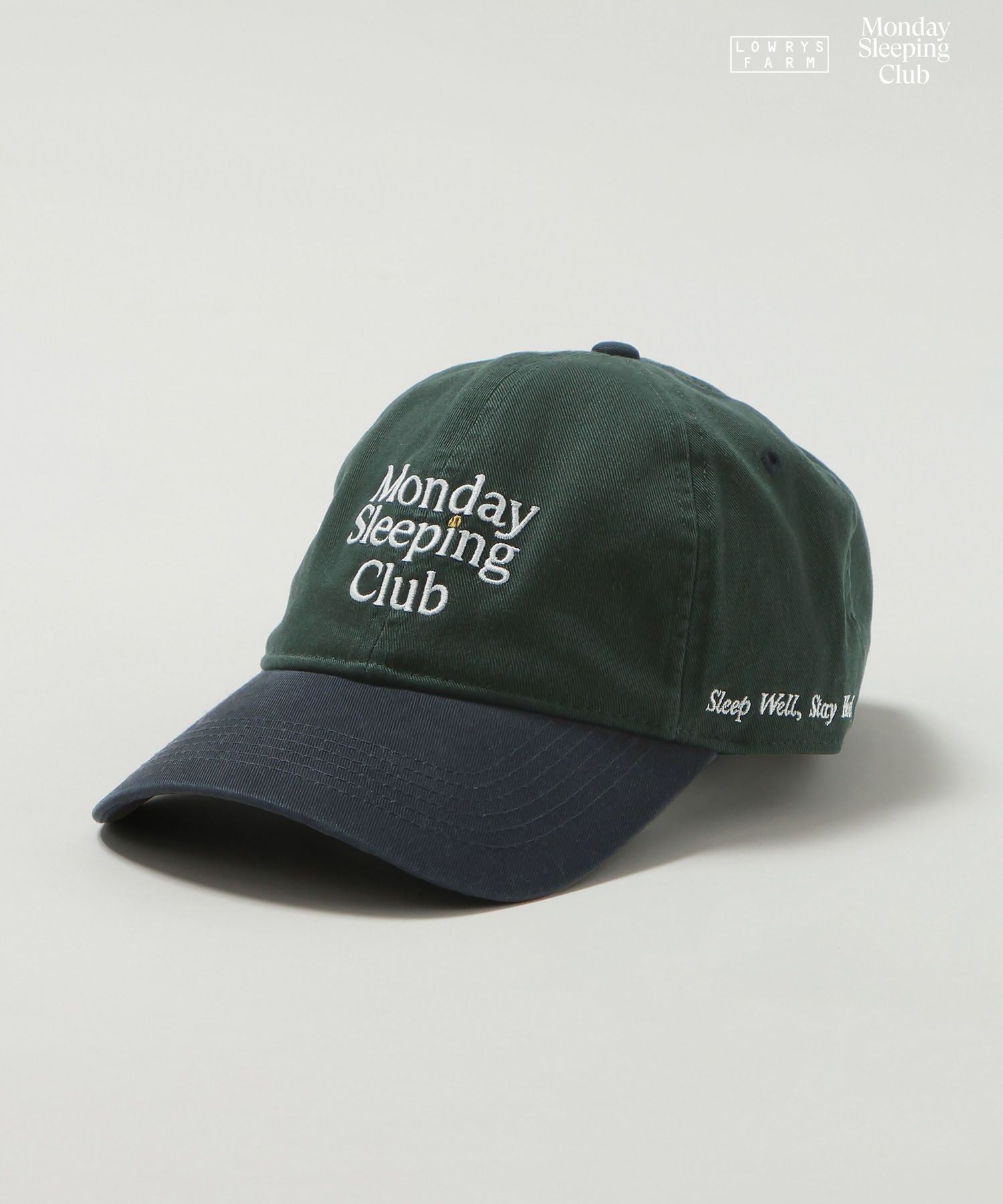 【ローリーズファーム/LOWRYS FARM】のMonday Sleeping ClubロゴシシュウCAP インテリア・キッズ・メンズ・レディースファッション・服の通販 founy(ファニー) 　ファッション　Fashion　レディースファッション　Fashion for Women　キャップ　Cap, Baseball Cap　グリーン75|ID: prp329100004893564 ipo3291000000036579810