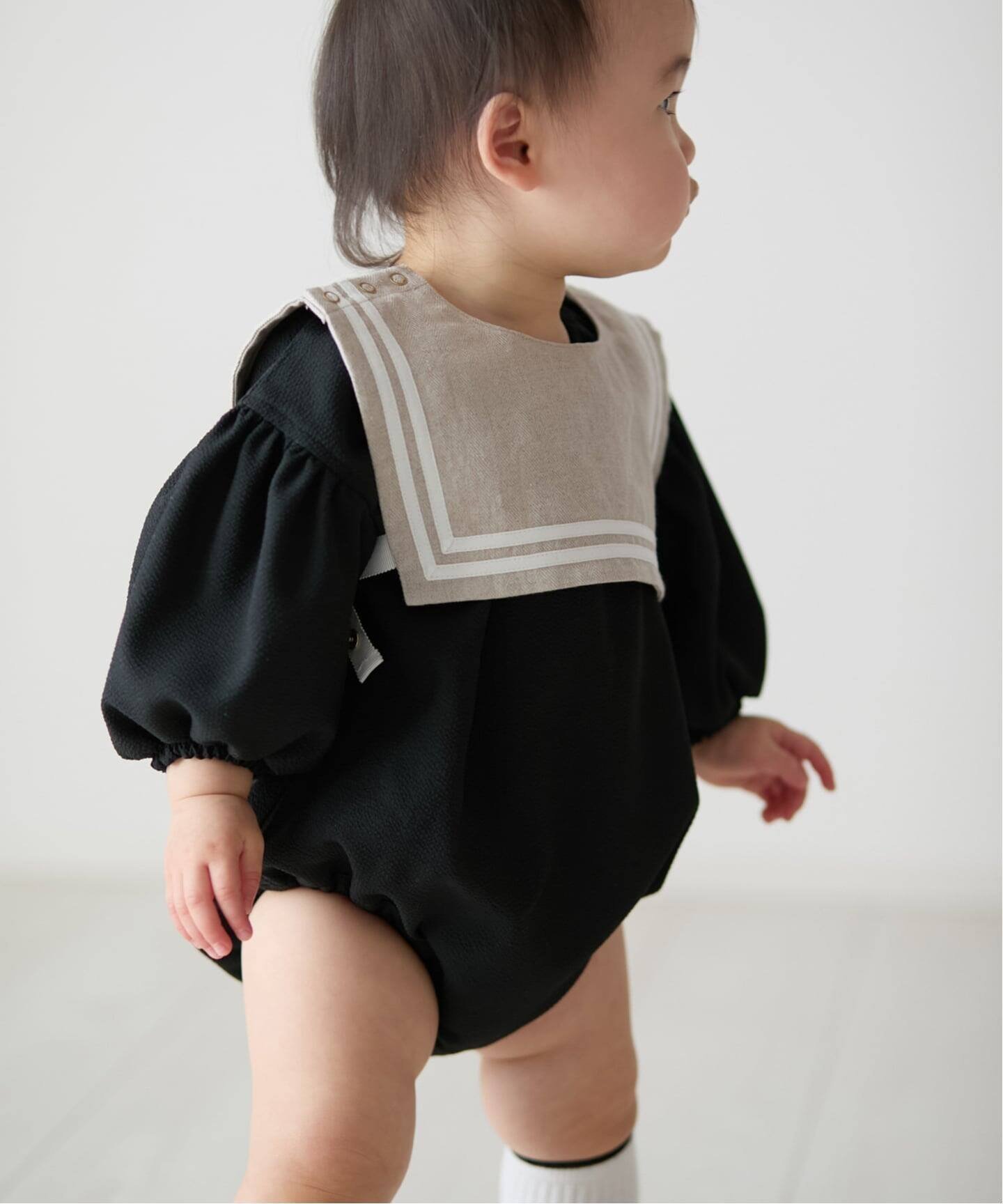 【イエナアンファン/IENA ENFANT / KIDS】の【BASIC】スモッグロンパース baby インテリア・キッズ・メンズ・レディースファッション・服の通販 founy(ファニー) ファッション Fashion キッズファッション Fashion for Kids サッカー Seersucker, Summer Fabric シンプル Simple, Minimal スマート Smart, Elegant スリーブ Sleeve, Long Sleeve / Short Sleeve ベスト Vest, Waistcoat メッシュ Mesh, Net Fabric ロンパース Romper, Jumpsuit ブラック|ID: prp329100004893625 ipo3291000000036580210