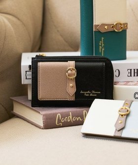 【サマンサタバサ プチチョイス/SamanTha Thavasa PeTiT Choice】のバイカラーフロントベルト フラグメントケース 人気、トレンドファッション・服の通販 founy(ファニー) ファッション Fashion レディースファッション Fashion for Women ベルト&ウエストマーク Belts & Waist Accessories コンパクト Compact, Small Size フロント Front, Front Design ポケット Pocket, Pocket Detail モチーフ Motif, Design Theme エレガント 上品 Elegant 財布 Wallet, Purse |ID:prp329100004893899