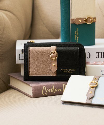 【サマンサタバサ プチチョイス/SamanTha Thavasa PeTiT Choice】のバイカラーフロントベルト フラグメントケース 人気、トレンドファッション・服の通販 founy(ファニー) 　ファッション　Fashion　レディースファッション　Fashion for Women　ベルト&ウエストマーク　Belts & Waist Accessories　コンパクト　Compact, Small Size　フロント　Front, Front Design　ポケット　Pocket, Pocket Detail　モチーフ　Motif, Design Theme　エレガント 上品　Elegant　財布　Wallet, Purse　 other-1|ID: prp329100004893899 ipo3291000000036582111