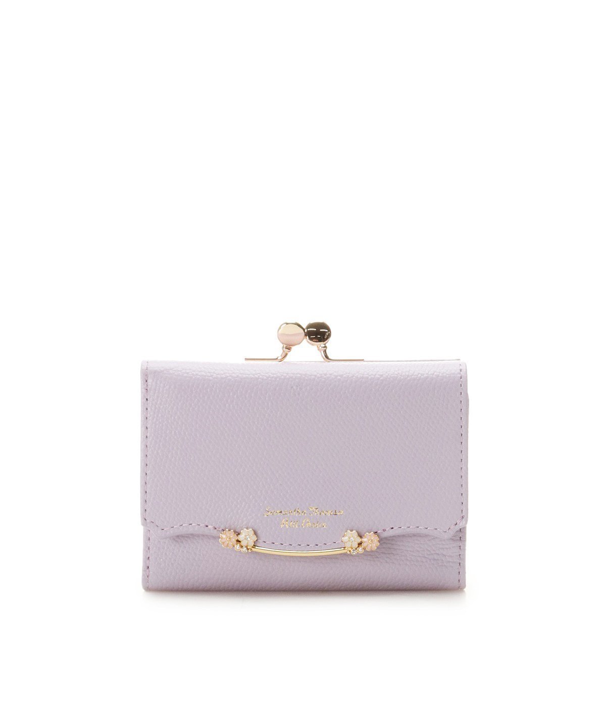 【サマンサタバサ プチチョイス/SamanTha Thavasa PeTiT Choice】のサイドフラワーバー 折財布 インテリア・キッズ・メンズ・レディースファッション・服の通販 founy(ファニー) 　ファッション　Fashion　レディースファッション　Fashion for Women　ミニ財布・二つ折り財布　Wallets & Card Cases　エレガント 上品　Elegant　コンパクト　Compact, Small Size　ショート　Short, Short Length　ポケット　Pocket, Pocket Detail　モチーフ　Motif, Design Theme　財布　Wallet, Purse　ラベンダー|ID: prp329100004893913 ipo3291000000036582201
