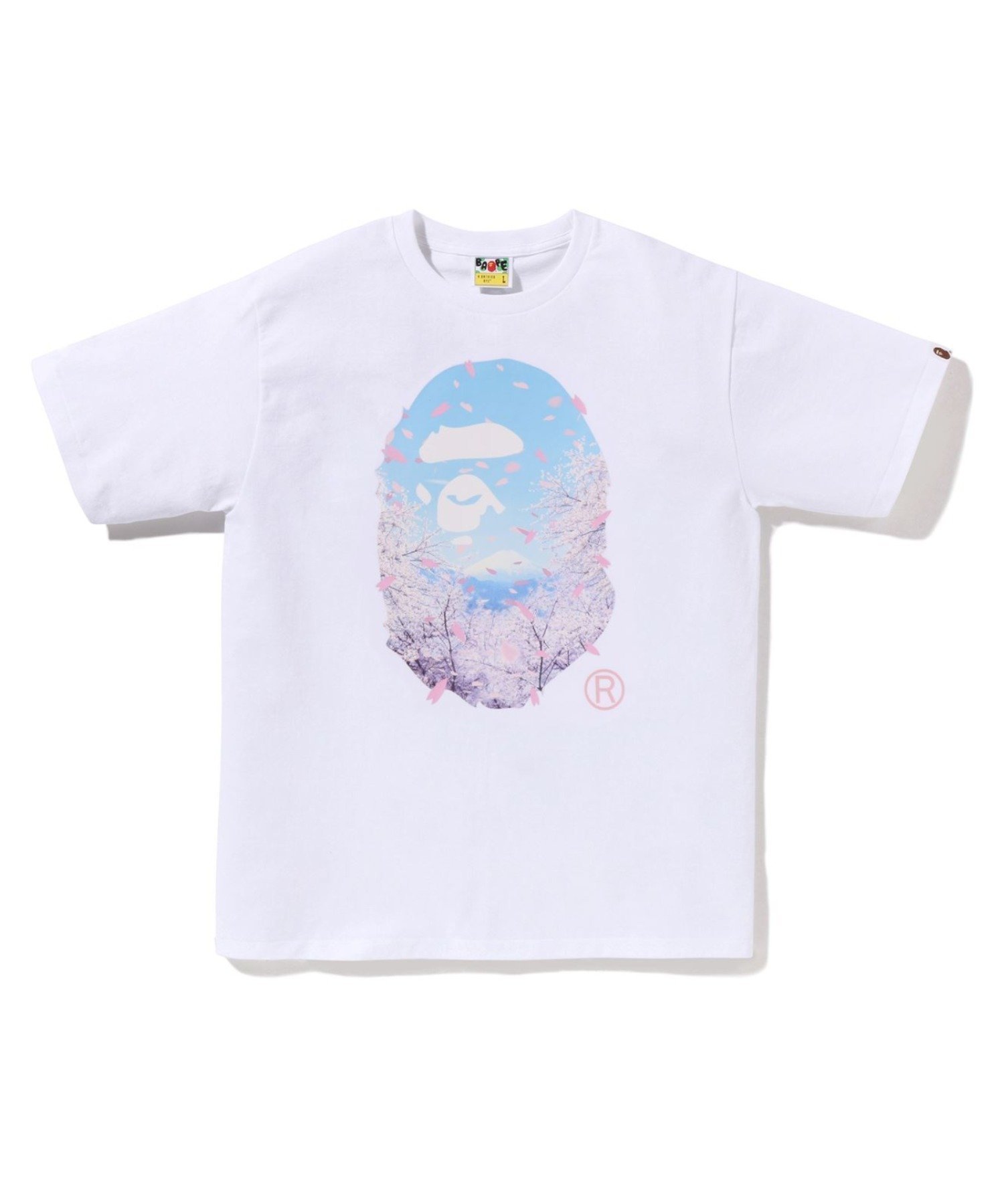 【アベイシングエイプ/A BATHING APE / MEN】のSAKURA PHOTO APE HEAD TEE インテリア・キッズ・メンズ・レディースファッション・服の通販 founy(ファニー) ファッション Fashion メンズファッション Fashion for Men インナー Innerwear ショート Short, Short Length スリーブ Sleeve, Long Sleeve / Short Sleeve プリント Print, Printed Pattern 夏 Summer 春 Spring S/S・春夏 SS, Spring/Summer, Warm Season WHITE|ID: prp329100004896173 ipo3291000000036607458