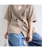 【アンドミー/andme】の半袖 テーラード ジャケット 人気、トレンドファッション・服の通販 founy(ファニー) ファッション Fashion レディースファッション Fashion for Women アウター Coat / Outerwear Collection レディースジャケット・軽アウター Jackets テーラードジャケット / 通勤・きれいめスタイル Tailored Jackets & Blazers ジャケット Jacket, Outerwear テーラード Tailored, Tailored Fit バランス Balance, Style Balance 半袖 Short Sleeve, Half Sleeve おすすめ Recommended / Our Picks エレガント 上品 Elegant thumbnail ベージュ|ID: prp329100004896244 ipo3291000000036607907