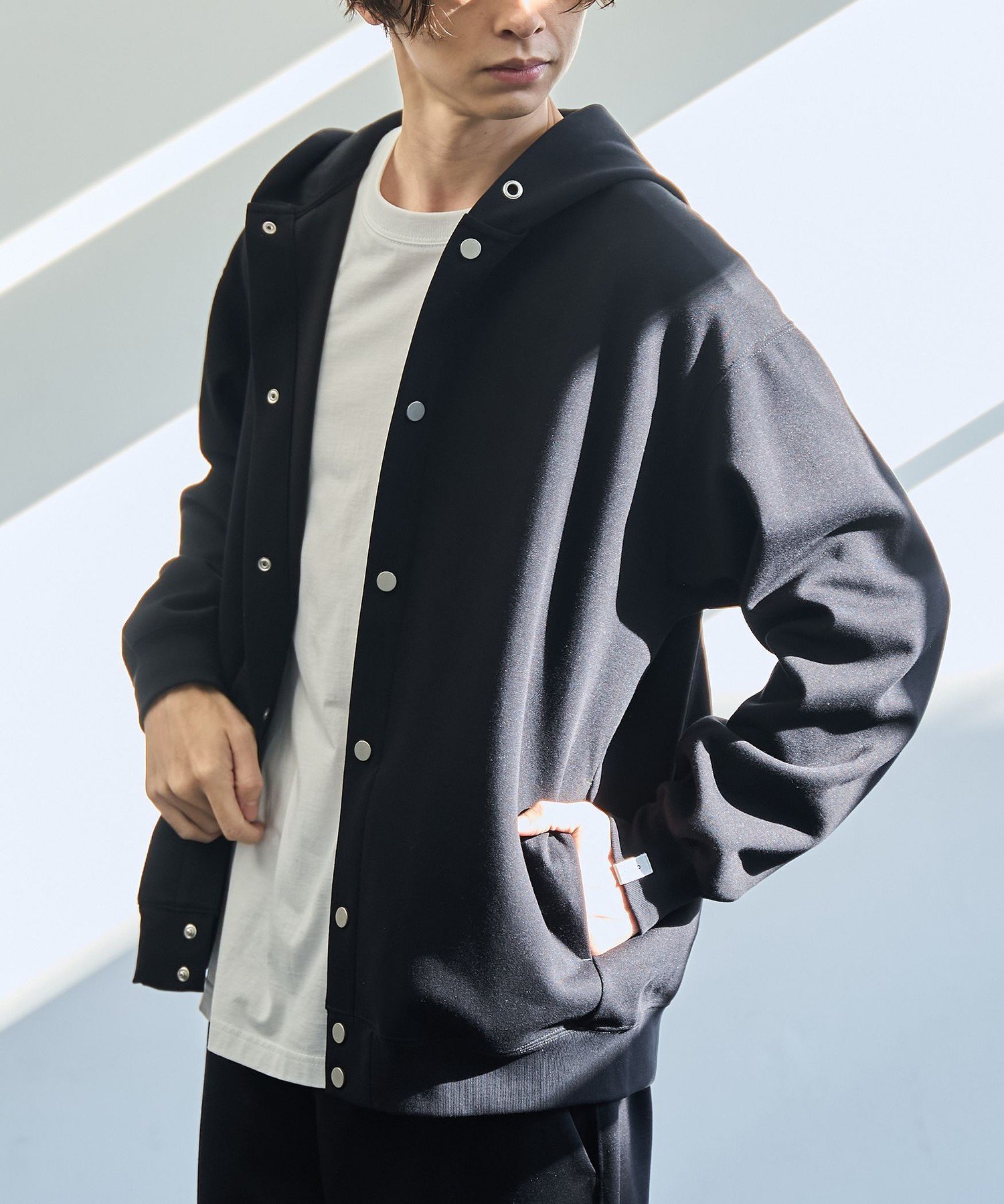 【コーエン/COEN】のクリーンプラススウェットスナップボタンパーカー【防汚(食品汚れ),UVカット】 インテリア・キッズ・メンズ・レディースファッション・服の通販 founy(ファニー) ファッション Fashion レディースファッション Fashion for Women トップス・カットソー Cut & Sew Tops レディースパーカー・カジュアルフーディー Casual Hoodies & Sweatshirts スウェット・クルーネックトップス Sweatshirts & Crewnecks / Relaxed Fit Sweat Tops 春 Spring シンプル Simple, Minimal ジップ Zip, Zipper スウェット / スエット Sweatshirt, Sweatwear セットアップ Set-Up, Coordinated Outfit パーカー Hoodie, Parka フロント Front, Front Design ベーシック Basic, Essential BLACK|ID: prp329100004896281 ipo3291000000036608206