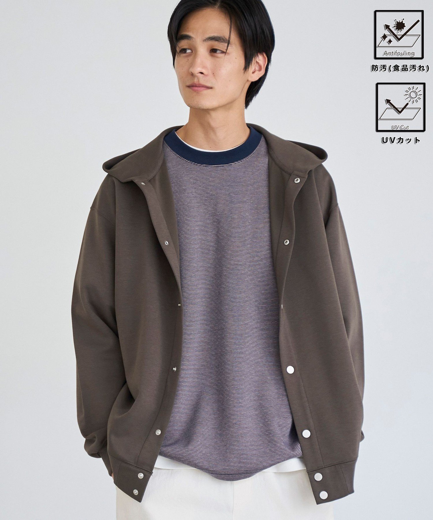 【コーエン/COEN】のクリーンプラススウェットスナップボタンパーカー【防汚(食品汚れ),UVカット】 インテリア・キッズ・メンズ・レディースファッション・服の通販 founy(ファニー) ファッション Fashion レディースファッション Fashion for Women トップス・カットソー Cut & Sew Tops レディースパーカー・カジュアルフーディー Casual Hoodies & Sweatshirts スウェット・クルーネックトップス Sweatshirts & Crewnecks / Relaxed Fit Sweat Tops 春 Spring シンプル Simple, Minimal ジップ Zip, Zipper スウェット / スエット Sweatshirt, Sweatwear セットアップ Set-Up, Coordinated Outfit パーカー Hoodie, Parka フロント Front, Front Design ベーシック Basic, Essential DK.GRAY|ID: prp329100004896281 ipo3291000000036608210