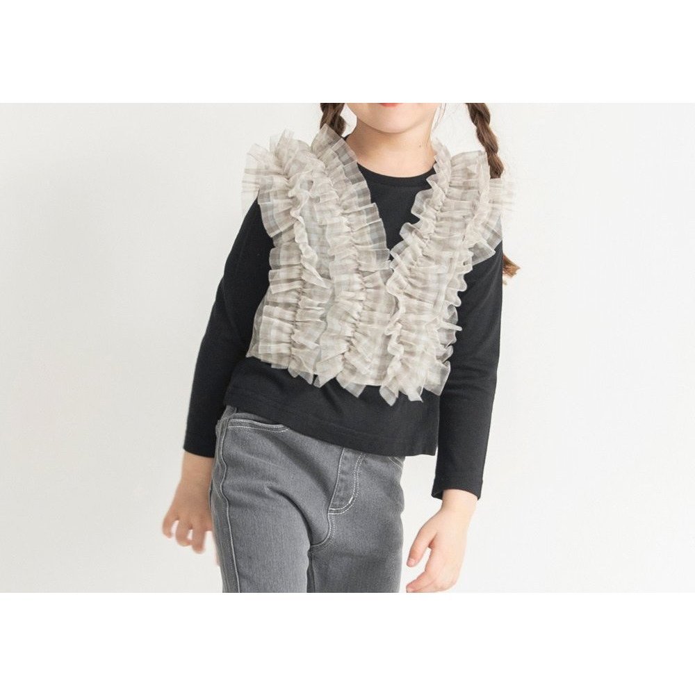 【ブランシェス/branshes / KIDS】のチュールベストトップスセット インテリア・キッズ・メンズ・レディースファッション・服の通販 founy(ファニー) ファッション Fashion キッズファッション Fashion for Kids トップス・カットソー Cut & Sew Tops コンパクト Compact, Small Size バランス Balance, Style Balance フリル Frill, Ruffle ベスト Vest, Waistcoat 長袖 Long Sleeve, Full Sleeve ブラック|ID: prp329100004896310 ipo3291000000036608489