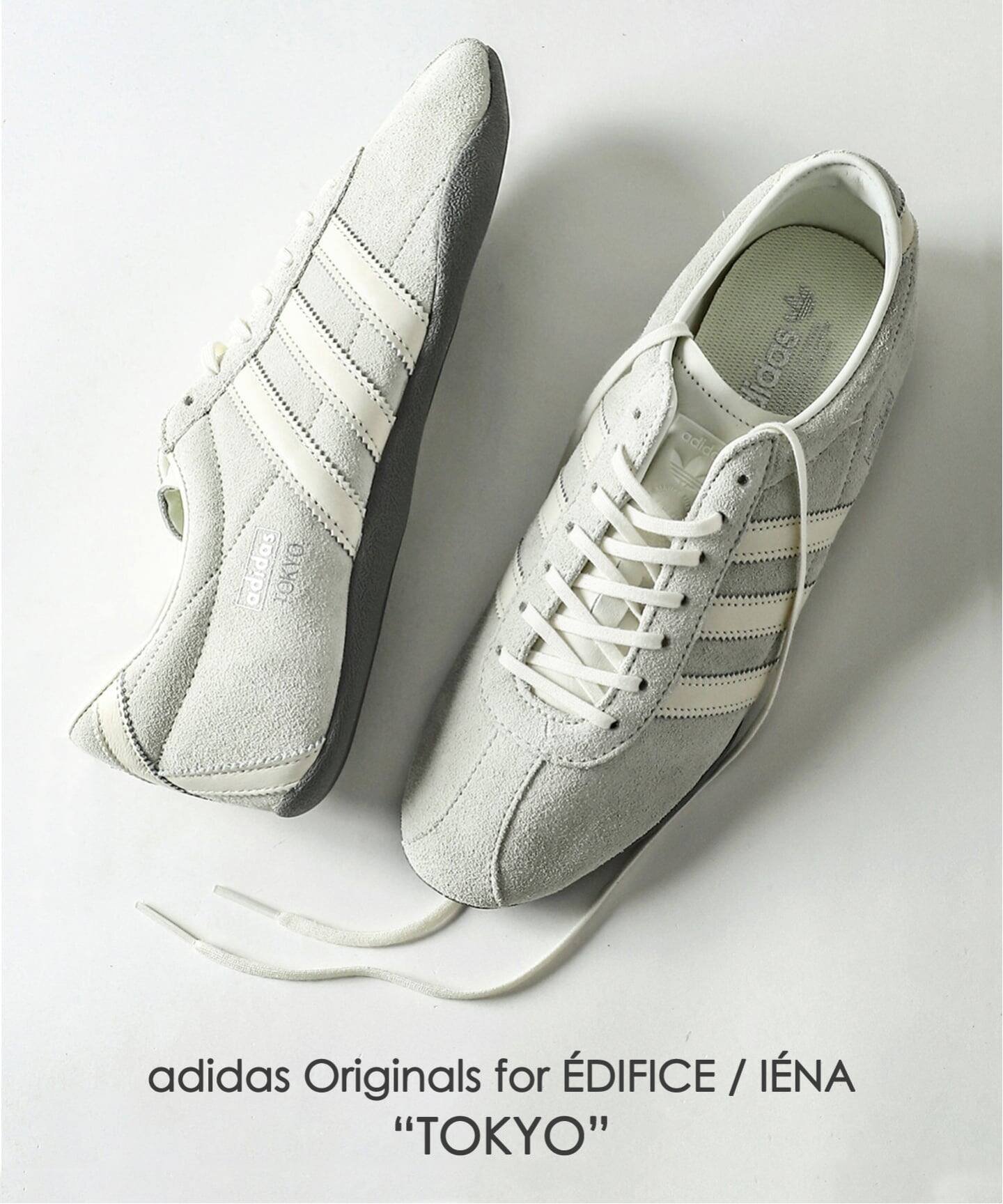 【エディフィス/EDIFICE / MEN】のadidas Originals (アディダス オリジナルス) for EDIFICE/IENA 別注 TOKYO インテリア・キッズ・メンズ・レディースファッション・服の通販 founy(ファニー) 　ファッション　Fashion　メンズファッション　Fashion for Men　グラデーション　Gradient, Ombre　シューズ　Shoes, Footwear　スタイリッシュ　Stylish, Fashionable　スニーカー　Sneakers, Trainers　スマート　Smart, Elegant　トレンド　Trend, Trending Now　人気　Popular, Best Seller　ハーフ　Half, Half-Length　バランス　Balance, Style Balance　別注　Limited Edition, Custom Order　モダン　Modern, Contemporary　ランニング　Running, Running Wear, Activewear, Jogging　レース　Lace, Lace Fabric　エレガント 上品　Elegant　ホワイト|ID: prp329100004896346 ipo3291000000036608898