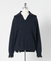 【ユナイテッドアローズ/UNITED ARROWS】のLOEFF ダメージ スキッパー ニット UNISEX 人気、トレンドファッション・服の通販 founy(ファニー) ファッション Fashion レディースファッション Fashion for Women トップス・カットソー Cut & Sew Tops ニット Knit Tops & Sweaters ユニセックス Unisex, Genderless おすすめ Recommended / Our Picks スキッパー Skipper, Open Collar ダメージ Distressed, Destroyed |ID:prp329100004896352