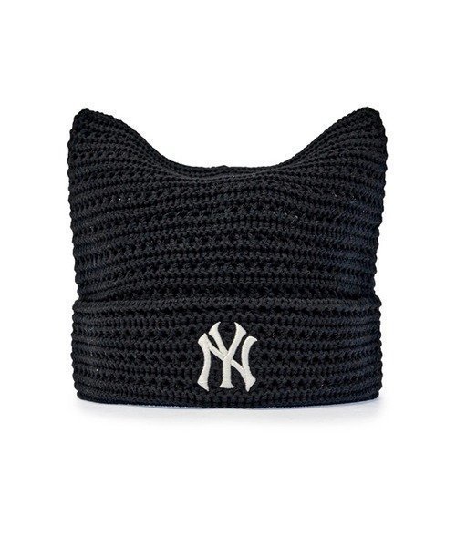 【ジャックローズ/JACKROSE】のMLB KOREA/エムエルビーコリア サマークロシュ ミャオンビーニー【猫耳ビーニー】 インテリア・キッズ・メンズ・レディースファッション・服の通販 founy(ファニー) 　ファッション　Fashion　レディースファッション　Fashion for Women　アメリカン　American Style　キャップ　Cap, Baseball Cap　スウィート　Sweet, Cute Style　スポーツ　Sports, Activewear　チェック　Check, Plaid, Tartan　トレンド　Trend, Trending Now　人気　Popular, Best Seller　猫　Cat, Kitty　再入荷　Restock / Back in Stock　ブラック|ID: prp329100004896566 ipo3291000000036610629